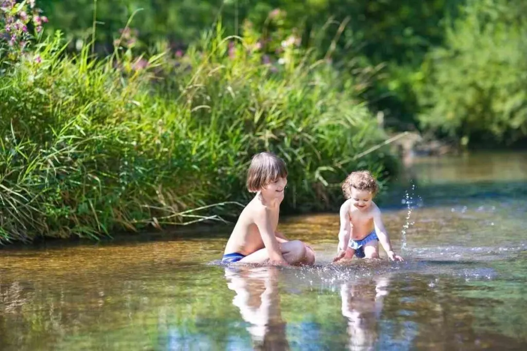Lake Swimming at Hayes Lake State Park