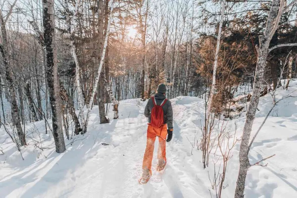 Snowshoeing at Lac qui Parle State Park