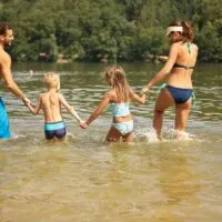 Family Swimming in Lake Pepin