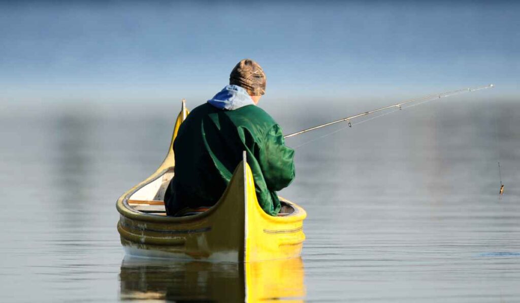 Canoe Fishing in Rice Lake State Park