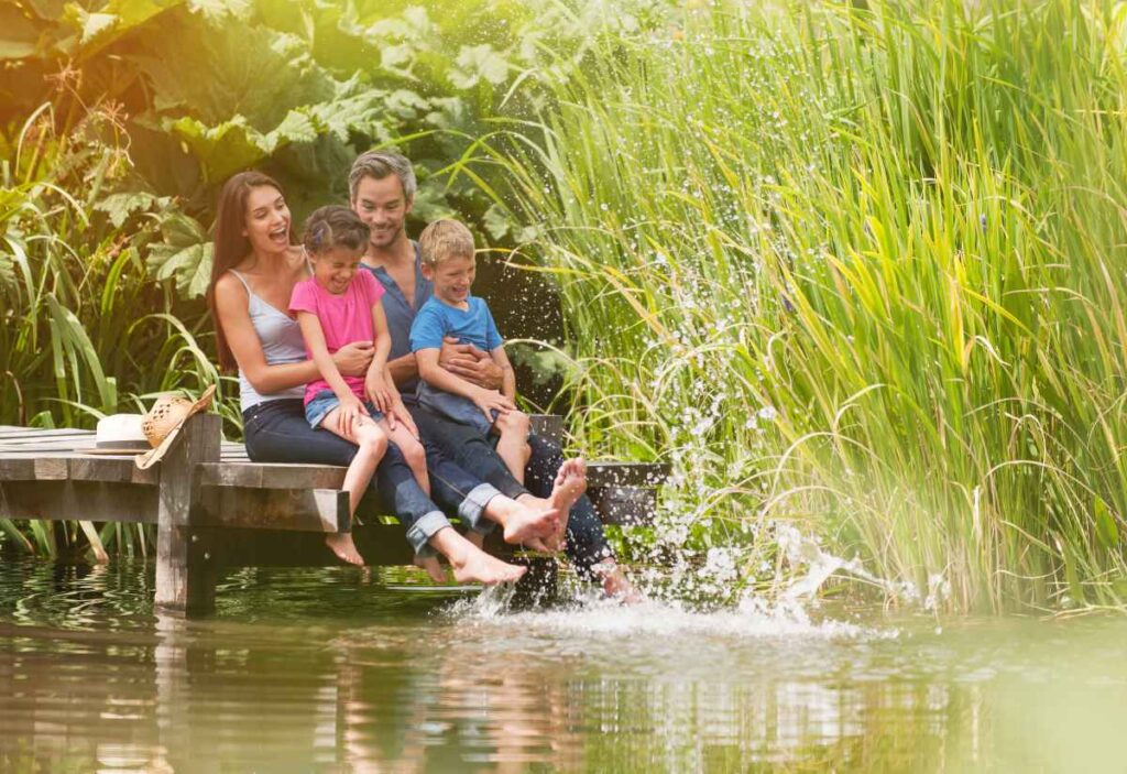 Family Enjoying Myre Big Island State Park