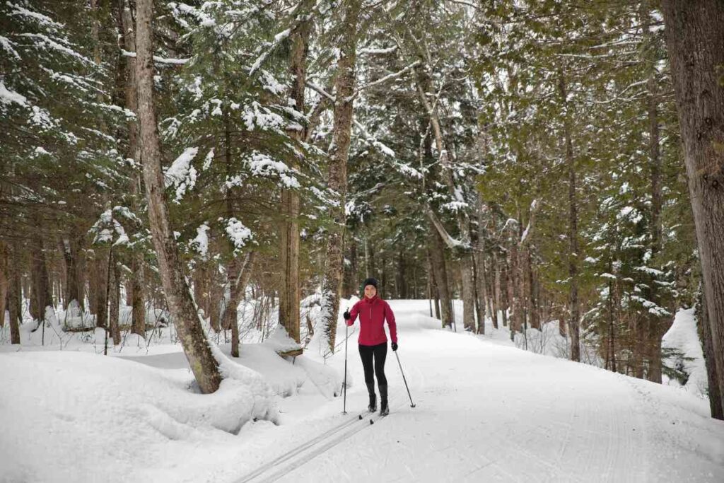Skiing at Glendalough State Park