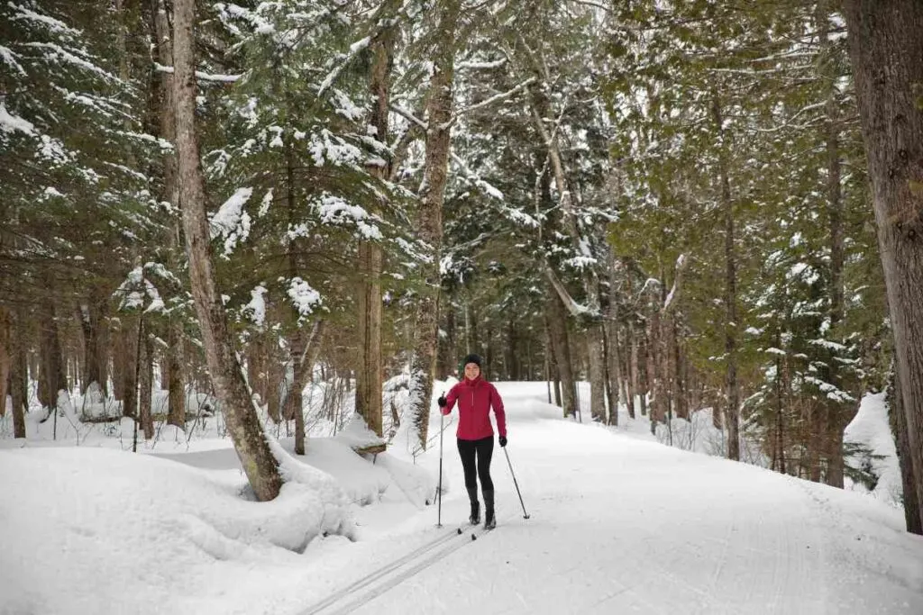 Skiing at Glendalough State Park