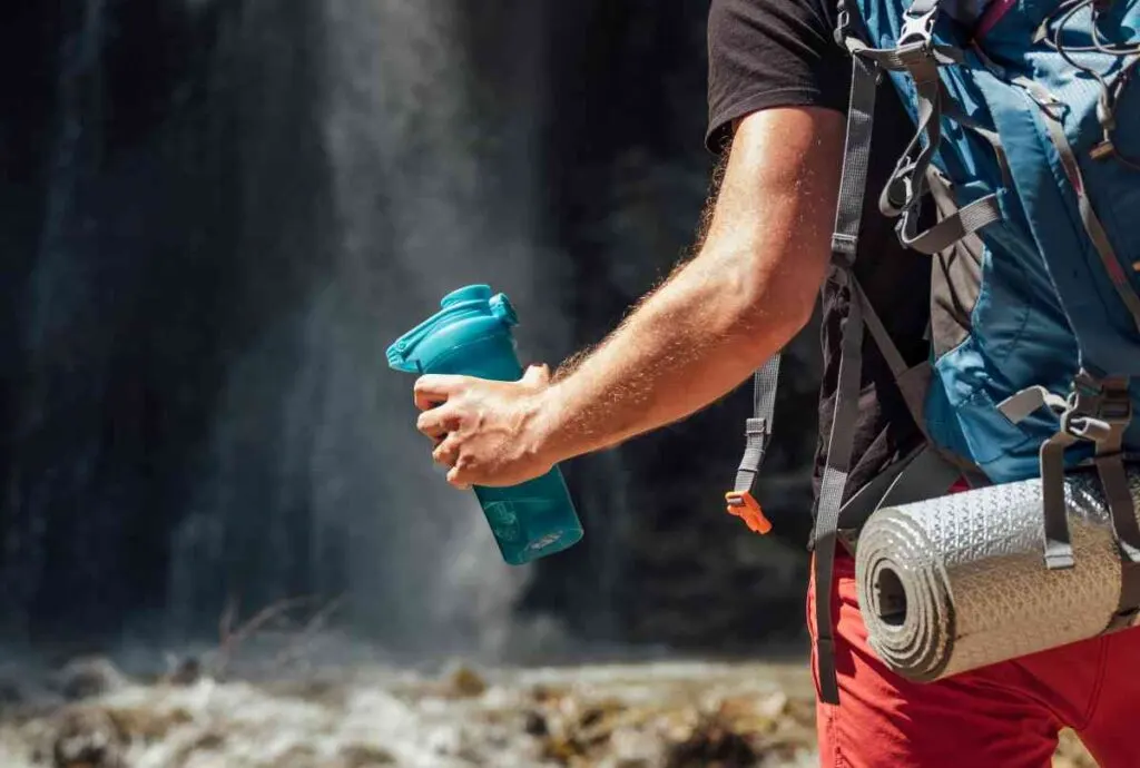 Hiking Near a Waterfall