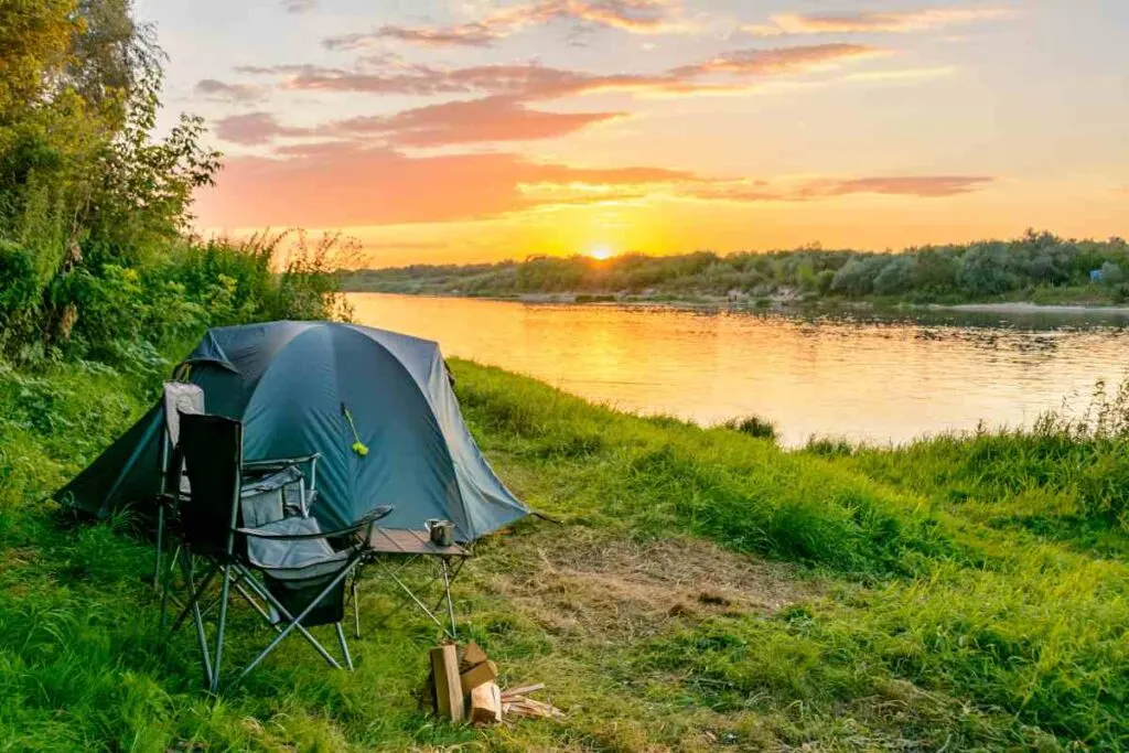 Lake Camping in the Minnesota outdoors.
