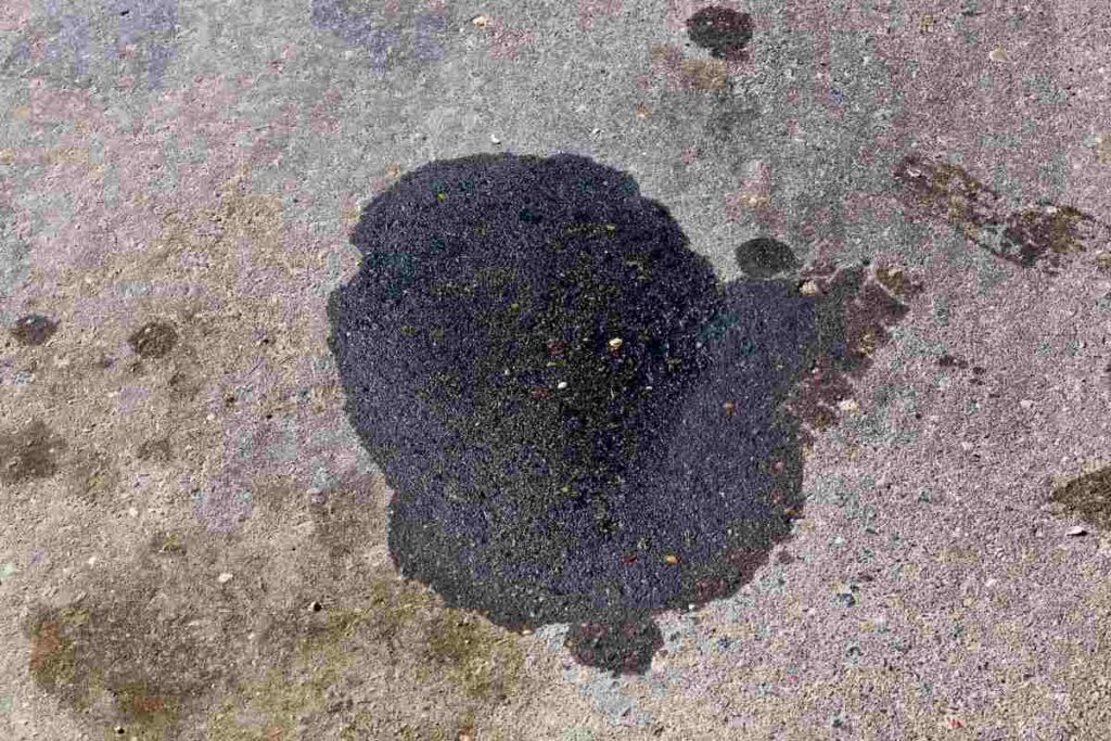 Grease Stain on Concrete