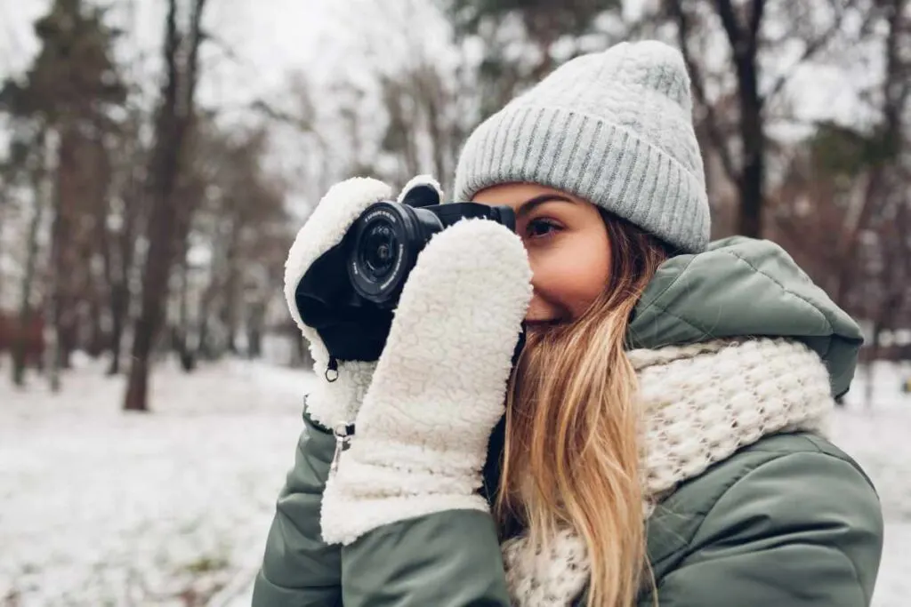 Photographing the Snow at Charles A. Lindbergh State Park