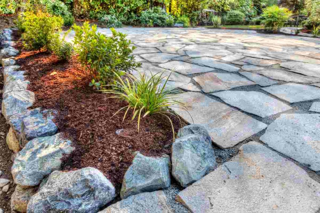 Small Backyard Idea - Replace Grass With Stone