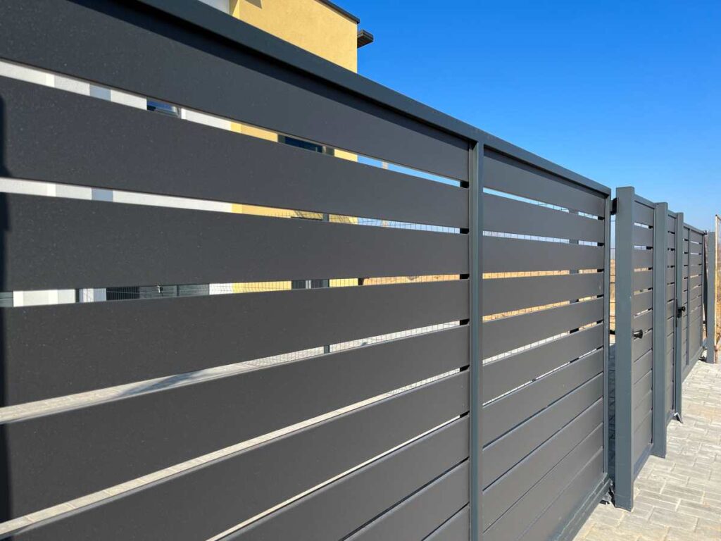 Horizontally Paneled Fence