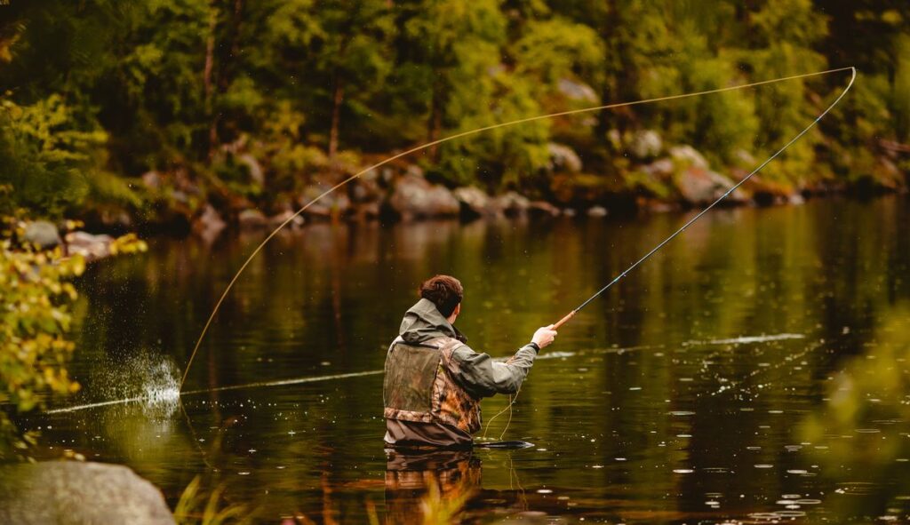 trout fishing setup