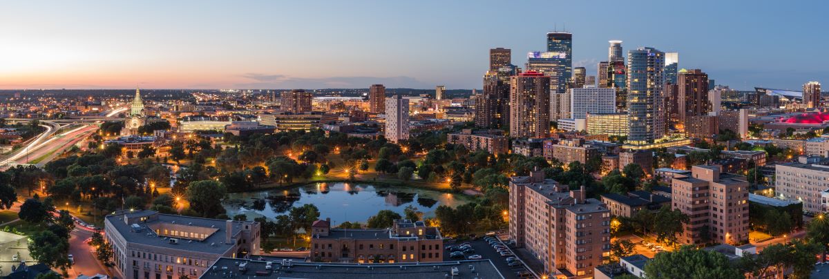 Minneapolis Skyline, a city where there are lots of fun things to do.