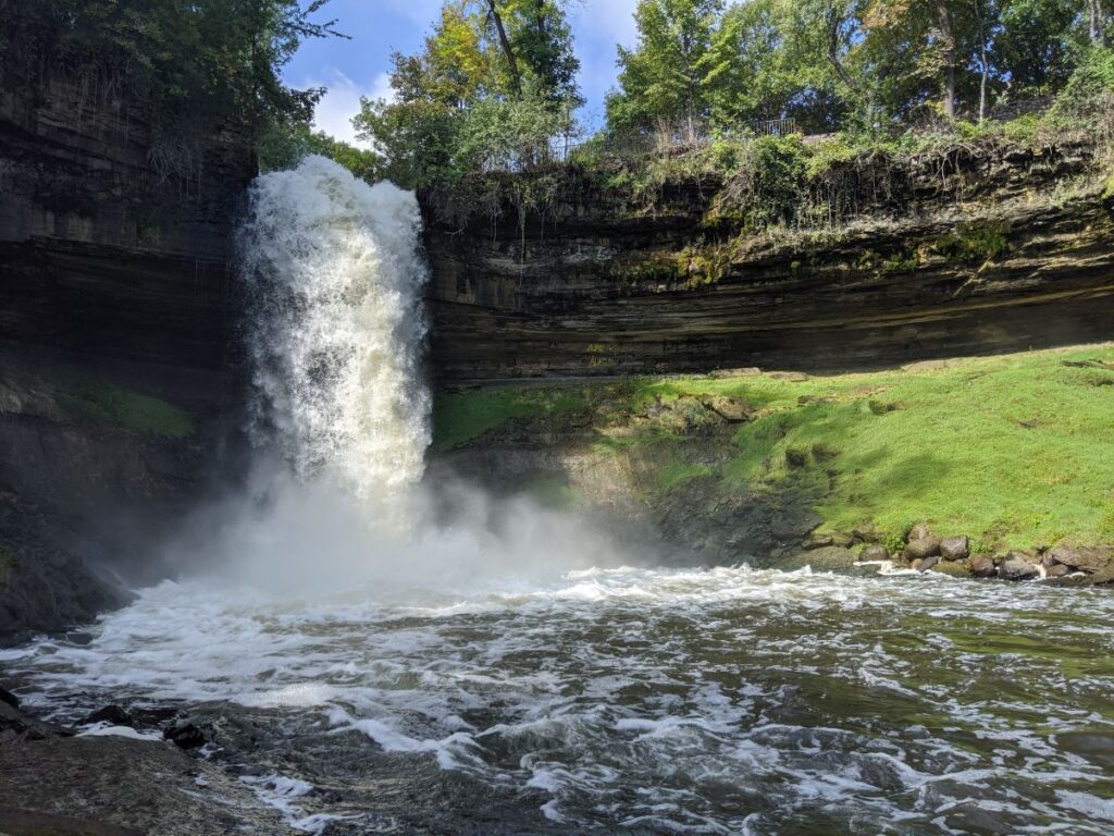 Minehaha Falls at Minehaha Regional Park. 