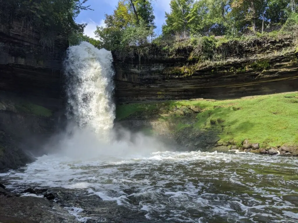 Minehaha Falls at Minehaha Regional Park.
