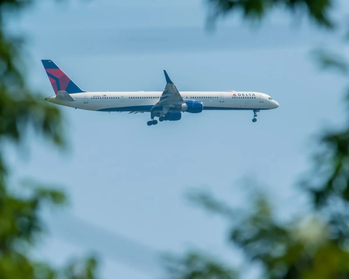 A Delta Airlines passenger jet.