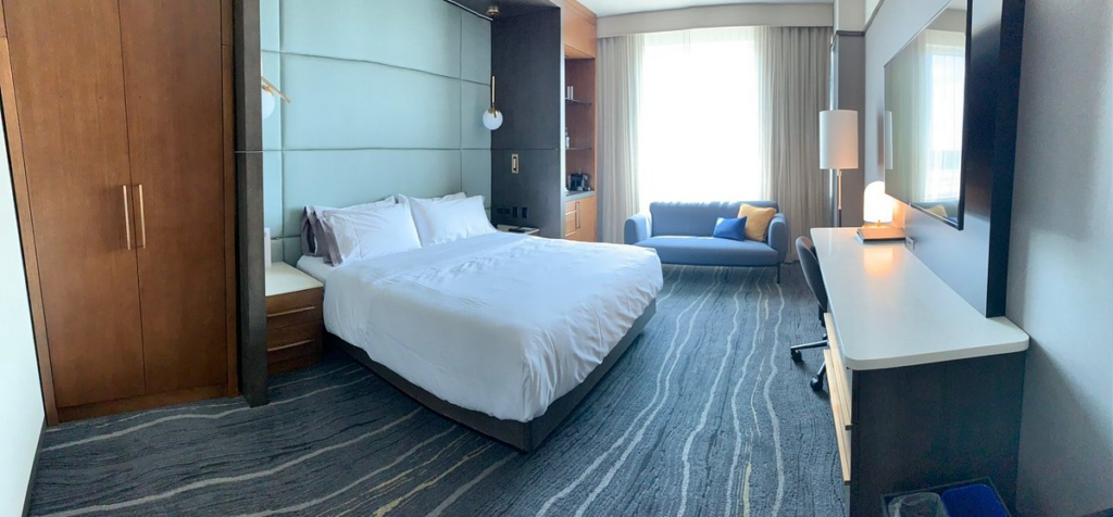 A room at the InterContinental Minneapolis hotel.