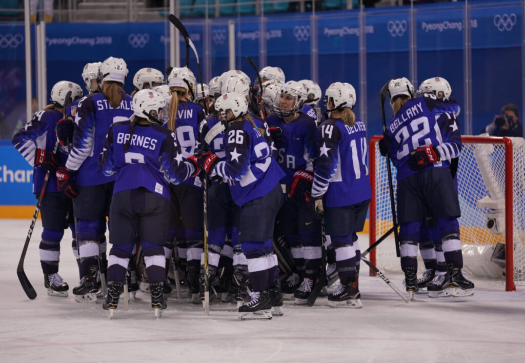Olympic USA Women's Hockey Team in 2018