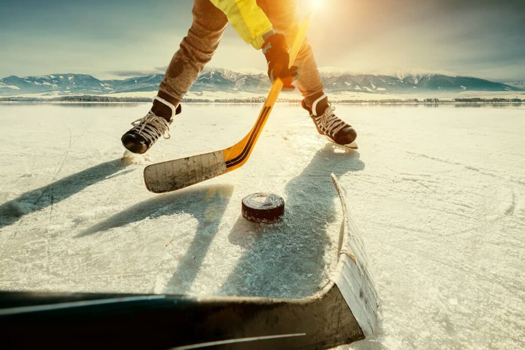 how to hold a hockey stick